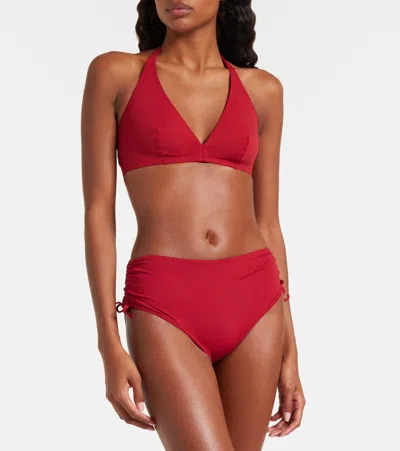 Eres Sofia Mid-rise Bikini Bottoms In Red