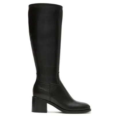La Canadienne Jacket Leather Knee High Boots In Black