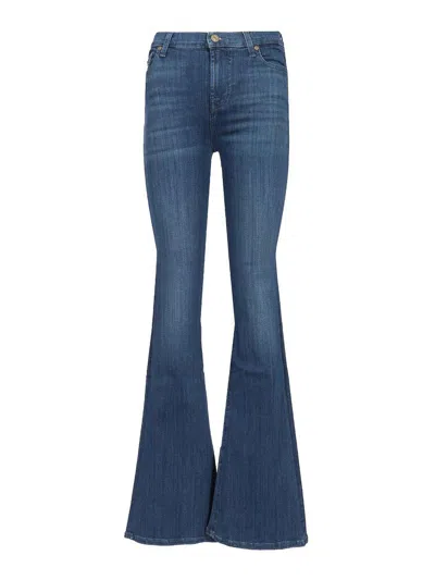 7 For All Mankind Leggy Bootcut Straight Jeans In Blue