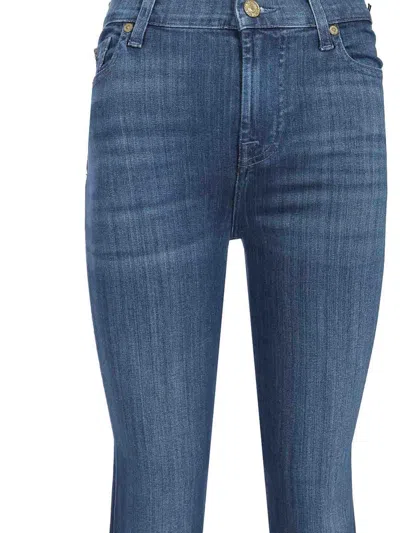7 For All Mankind Leggy Bootcut Straight Jeans In Blue