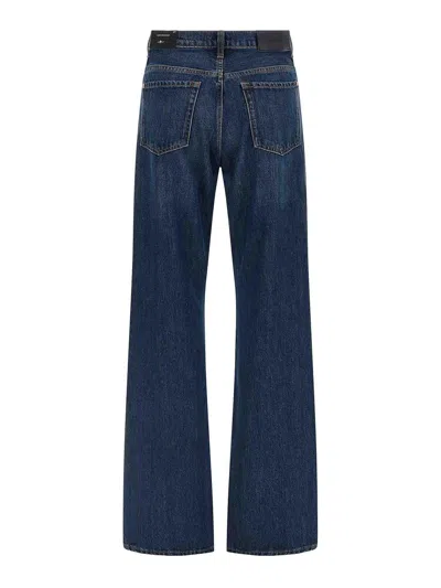 7 For All Mankind Wide Leg Denim Jeans In Blue