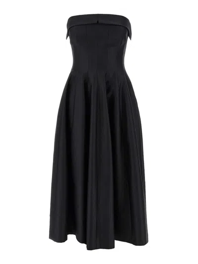Alberta Ferretti Alberta Ferreti Wool Silk Dress In Black