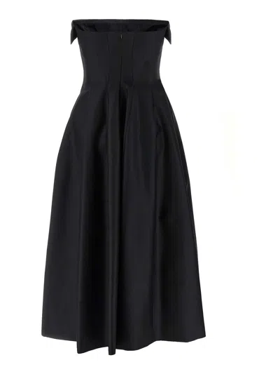 Alberta Ferretti Alberta Ferreti Wool Silk Dress In Black