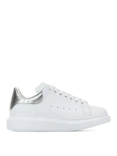 Alexander Mcqueen 'oversized Sneaker' With Croc-embossed Tab In White
