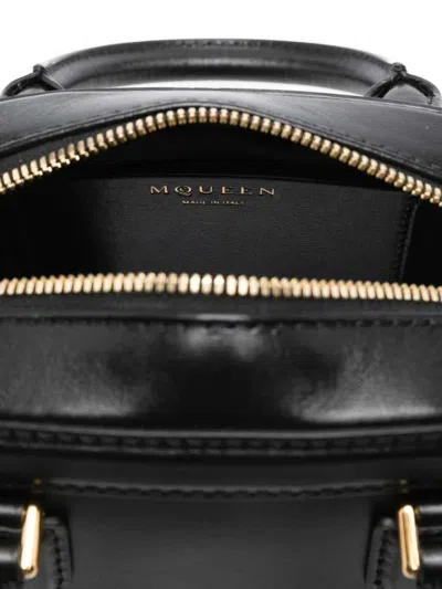 Alexander Mcqueen Mini Birdee Boston Tote Bag In Black