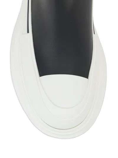 Alexander Mcqueen Chunky Outsole Cap Toe Chelsea Boots In Black