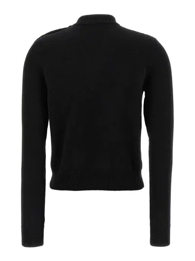 Balmain Eco-cashmere Button Sweater Sweaters And Cardigans Black In Black