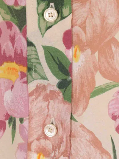 Chloé Chloe Printed Crepe Shirt In Multi