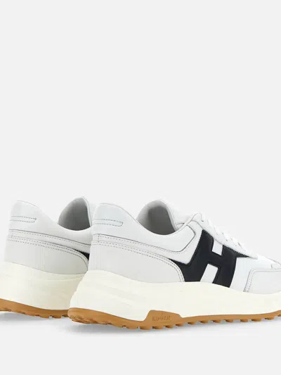 Hogan White H Logo Lace-up Sneakers