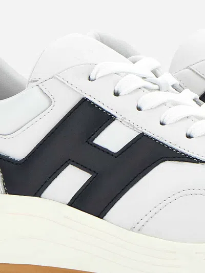 Hogan White H Logo Lace-up Sneakers