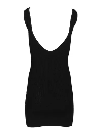 Jacquemus Viscose Dress In Black