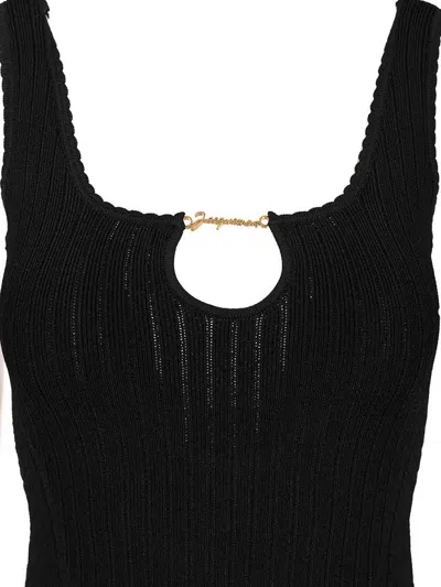 Jacquemus Viscose Dress In Black