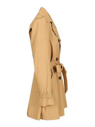 Max Mara Landa Short Trench Coat In Brown
