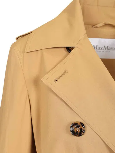 Max Mara Landa Short Trench Coat In Brown