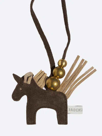 Brochu Walker The Unicorn Bag Charm In Brown