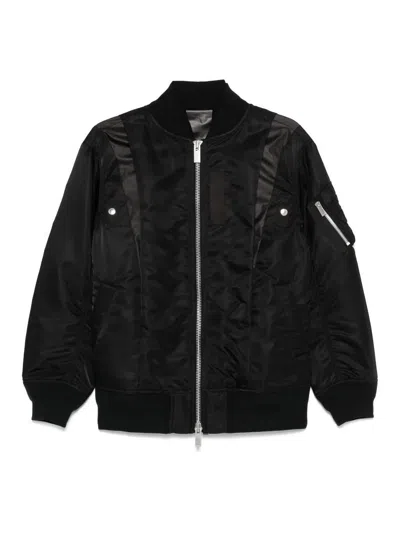 Sacai Nylon Twill Blouson In Black