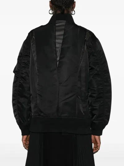 Sacai Nylon Twill Blouson In Black
