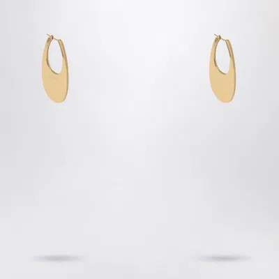Coperni Large Golden Swipe Earrings In Gold