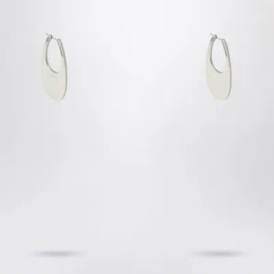 Coperni Large Silver Swipe Earrings In Silver