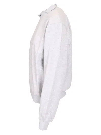 Magliano Crew Neck Fleece Braided In White