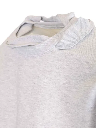 Magliano Crew Neck Fleece Braided In White