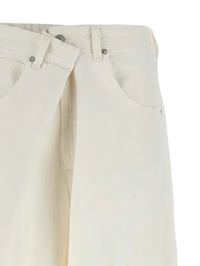 Agolde Wide Jeans Vana Fold White In White