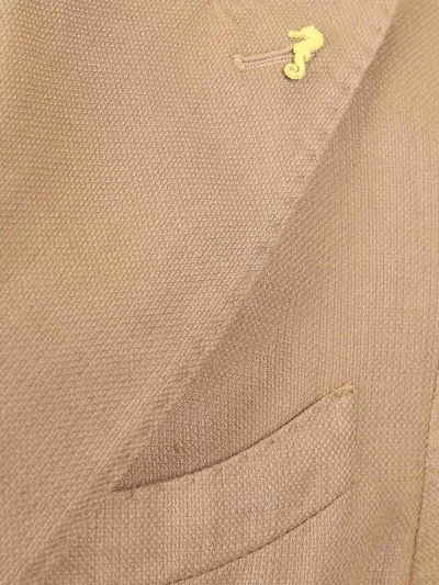 Guarinucci Single-breasted Patch-pocket Blazer In Brown
