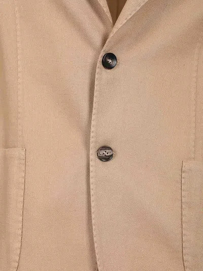 Guarinucci Single-breasted Patch-pocket Blazer In Brown