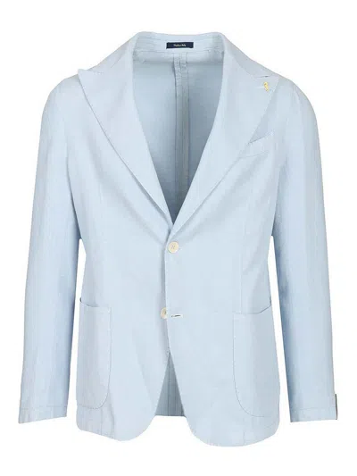 Guarinucci Single-breasted Patch-pocket Blazer In Blue