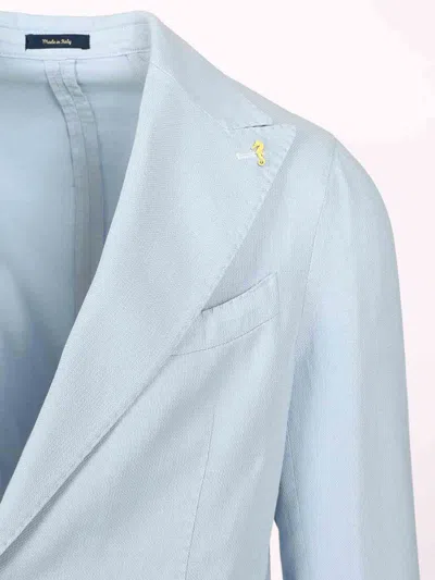 Guarinucci Single-breasted Patch-pocket Blazer In Blue