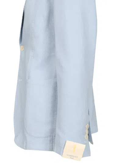 Guarinucci Single-breasted Patch-pocket Blazer In Blue