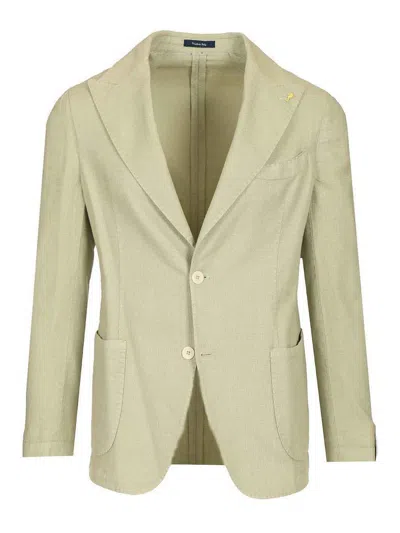Guarinucci Single-breasted Patch-pocket Blazer In Green
