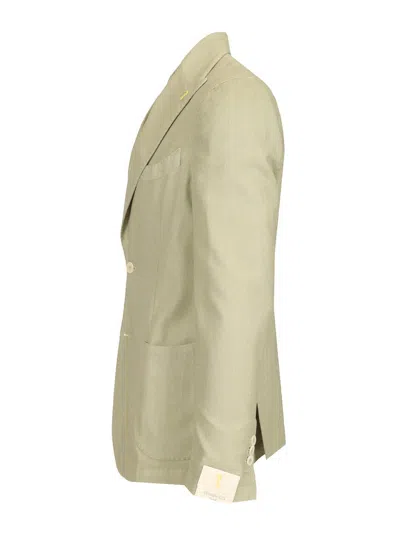 Guarinucci Single-breasted Patch-pocket Blazer In Green