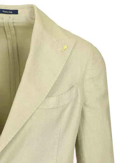 Guarinucci Single-breasted Patch-pocket Blazer In Green
