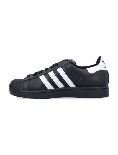 Adidas Originals Mens Adidas Superstar Ii Pony-hair Leather Low-top Trainers In Black