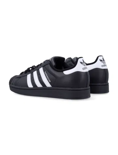Adidas Originals Mens Adidas Superstar Ii Pony-hair Leather Low-top Trainers In Black