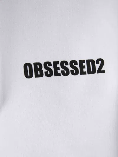 Dsquared2 Logo-printed Drawstring Hoodie In White
