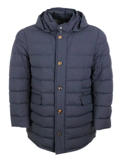 Moorer Calegari-l Jacket In Blue