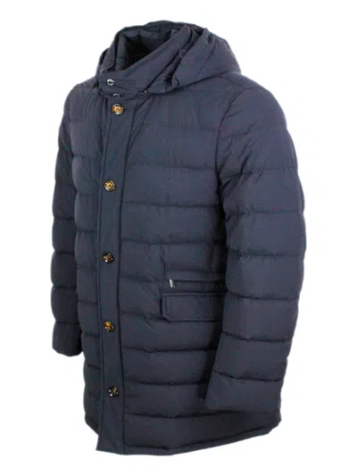 Moorer Calegari-l Jacket In Blue