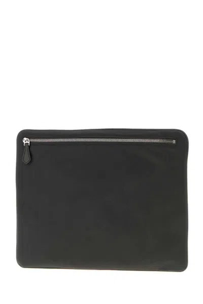 Dolce & Gabbana Rectangular Smooth Fabric Evening Clutch In Gray