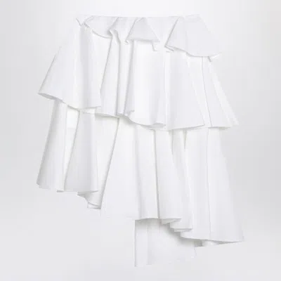 Alaïa Alaia Asymmetrical White Cotton Skirt Women In White