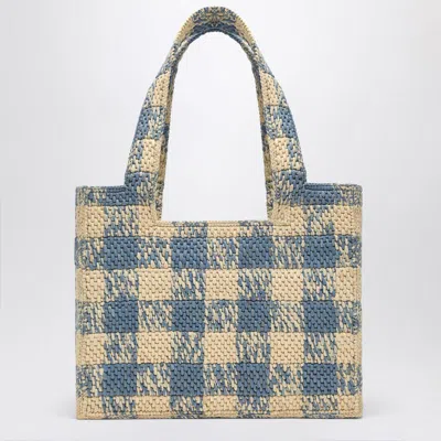 Loewe Medium Font Woven-raffia Tote Bag In Sand