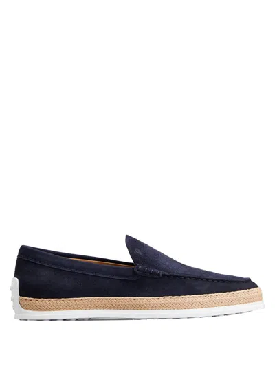 Tod's Panelled Leather Loafers In Black