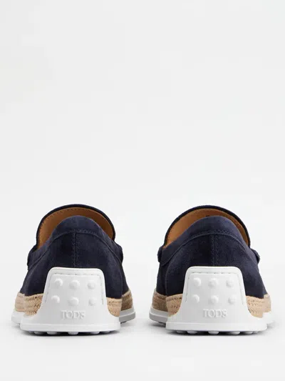 Tod's Panelled Leather Loafers In Black