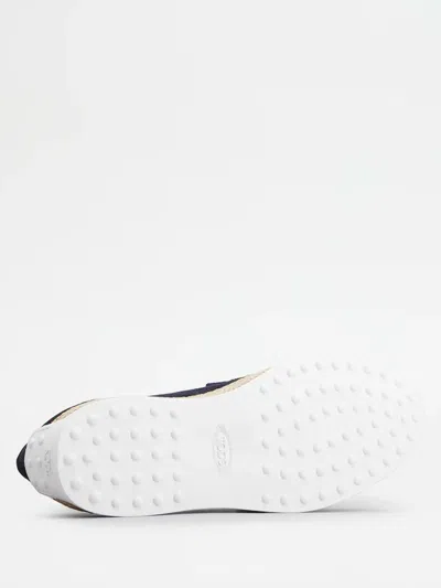 Tod's Panelled Leather Loafers In Black