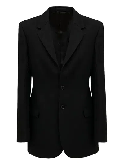 Wardrobe.nyc Three-button Notch-lapel Blazer In Black