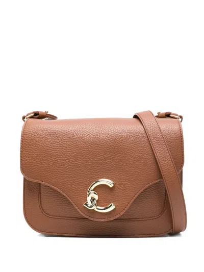 Coccinelle C-me Flap Cross Body Bag In Brown