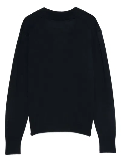Closed Cotton And Cashmere Blend Sweater In Blue