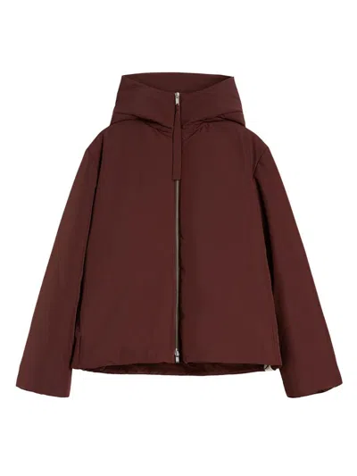 Jil Sander Short Down Jacket In Red