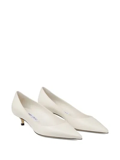 Jimmy Choo Amelia 50 Leather Pumps In White